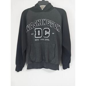 Washington DC souvenir hoodie‎ in charcoal gray with black sleeves sz S cozy
